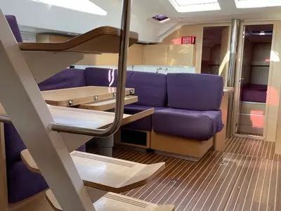 Salon of Timeless, a Elan Impression 50 sailboat at Slano, Croatia