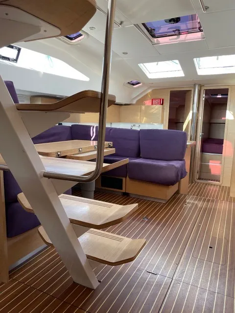 Salon of Timeless, a Elan Impression 50 sailboat at Slano, Croatia