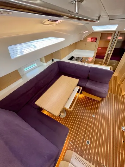 Salon of Timeless, a Elan Impression 50 sailboat at Slano, Croatia