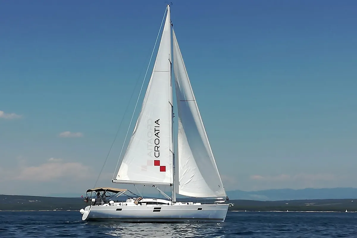 Timeless, a Elan Impression 50 sailboat at Slano, Croatia