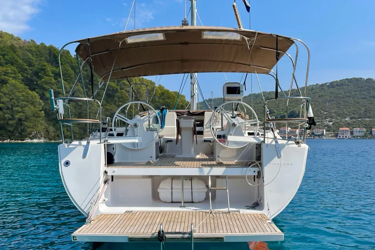 Timeless, a Elan Impression 50 sailboat at Slano, Croatia
