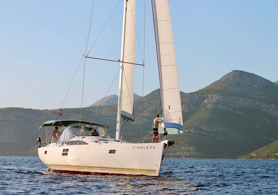 Timeless, a Elan Impression 50 sailboat at Slano, Croatia