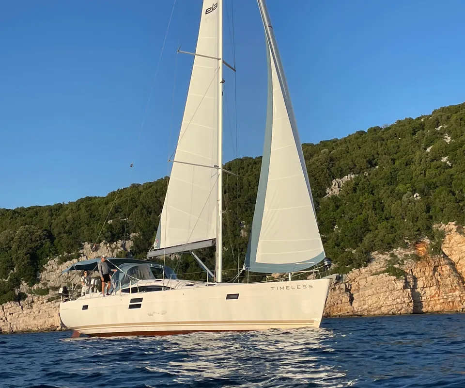 Timeless, a Elan Impression 50 sailboat at Slano, Croatia