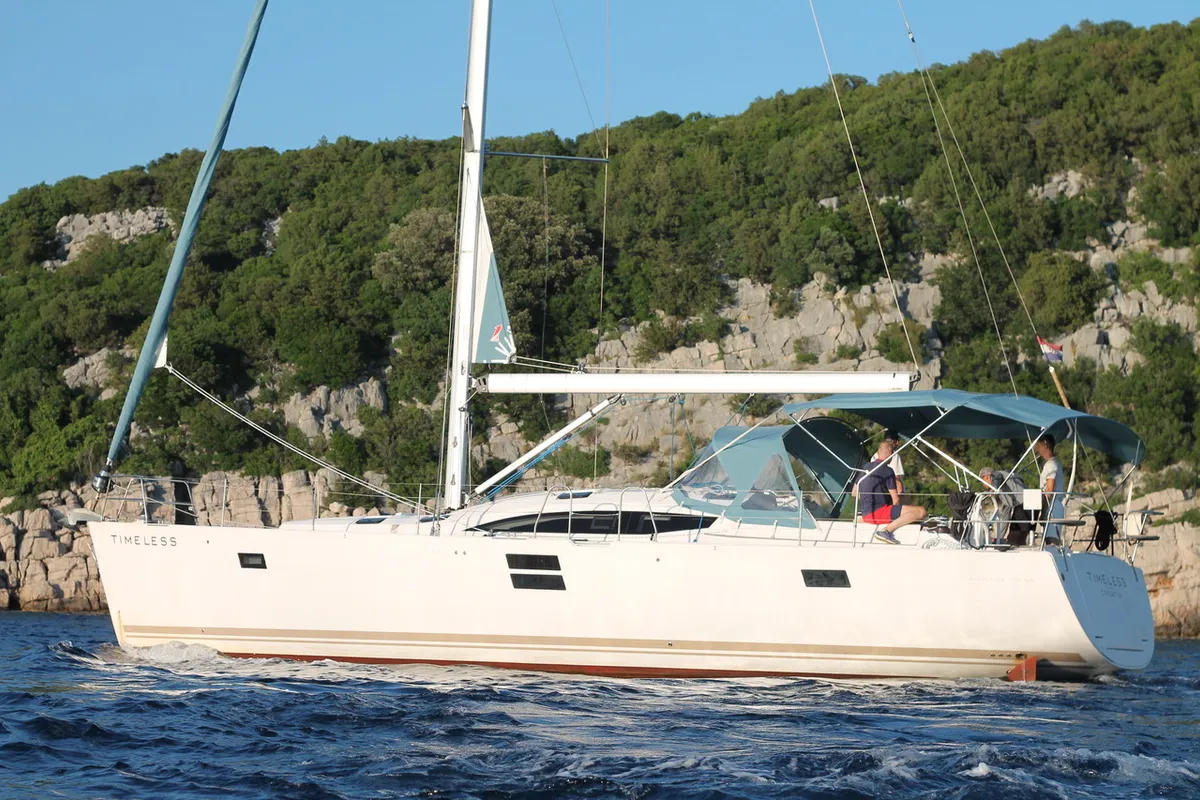 Timeless, a Elan Impression 50 sailboat at Slano, Croatia