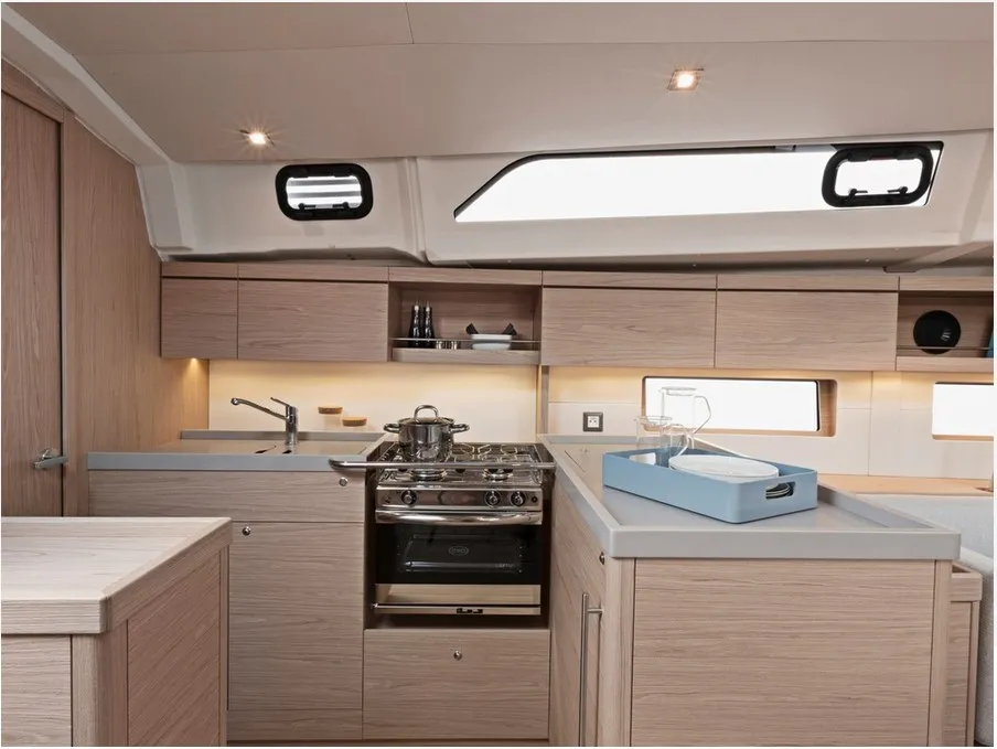 Galley of Aurora, a Beneteau Oceanis 46.1 sailboat at Vibo Valentia, Italy
