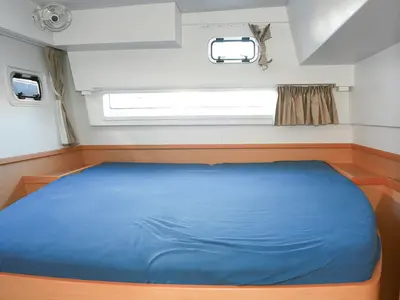 Cabin on Sunshine, a Lagoon 42 catamaran at Palma de Mallorca, Spain