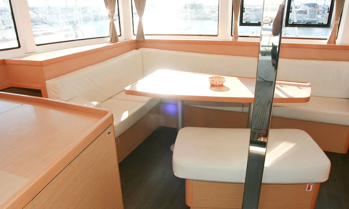 Salon of Sunshine, a Lagoon 42 catamaran at Palma de Mallorca, Spain