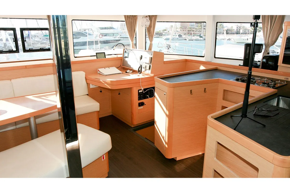 Sunshine, a Lagoon 42 catamaran at Palma de Mallorca, Spain