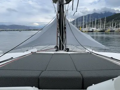 Loft, a Lagoon 450 Fly catamaran at Fethiye, Turkey
