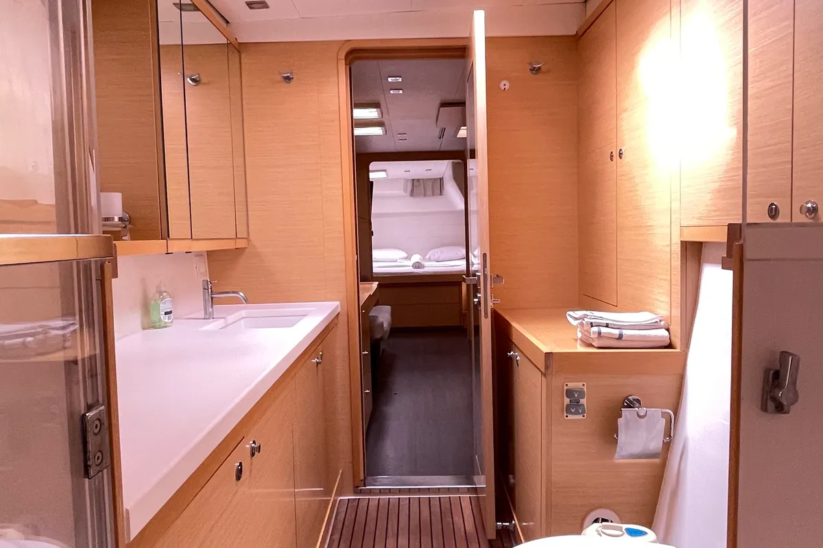 Loft, a Lagoon 450 Fly catamaran at Fethiye, Turkey