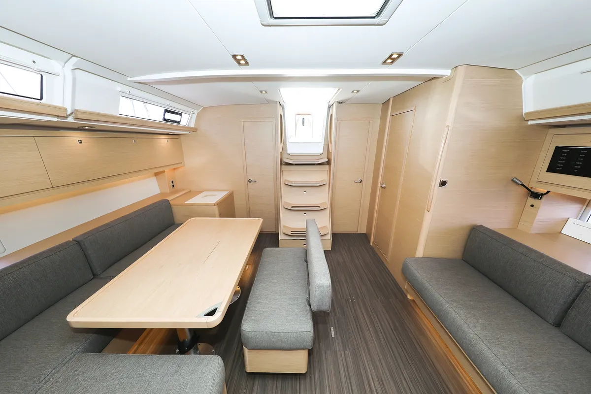 Salon of Amber, a Dufour 470 sailboat at Trogir, Croatia