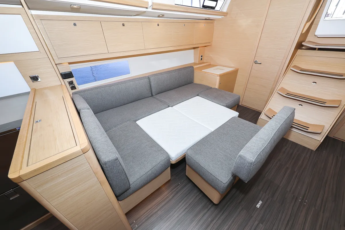 Salon of Amber, a Dufour 470 sailboat at Trogir, Croatia