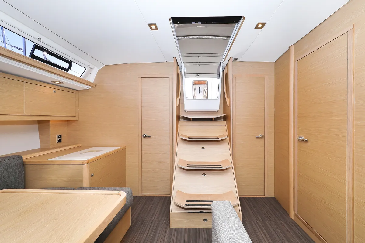 Salon of Amber, a Dufour 470 sailboat at Trogir, Croatia