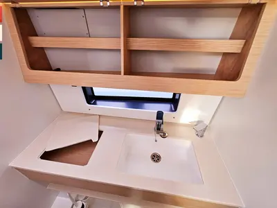 Galley of Kaya, a Dufour 41 sailboat at Rogoznica, Croatia