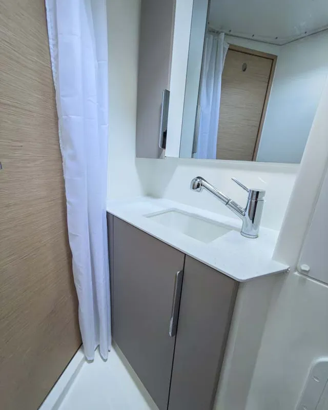 Head on Acamar, a Fountaine Pajot FP 41 Quatuor 3 catamaran at Grad Pula, Croatia