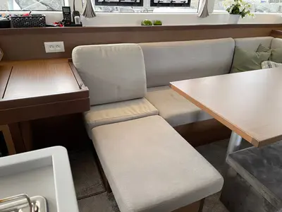Galley of Arctic Charm, a Lagoon 40 catamaran at Tromsø, Norway