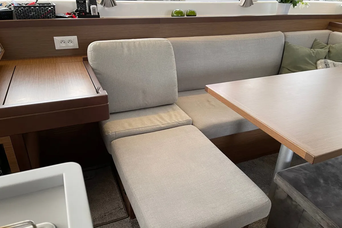 Galley of Arctic Charm, a Lagoon 40 catamaran at Tromsø, Norway