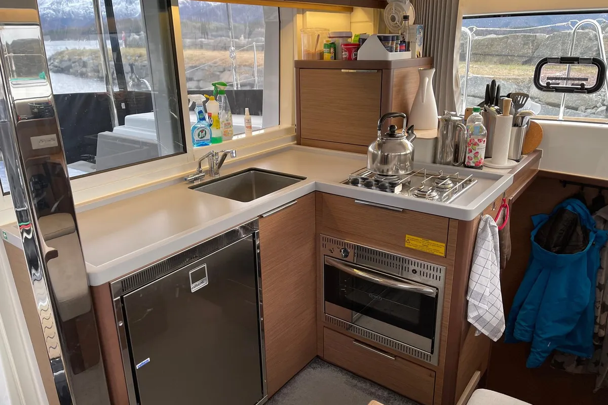 Cabin on Arctic Charm, a Lagoon 40 catamaran at Tromsø, Norway