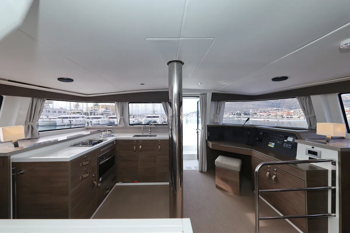 Cabin on James Webb, a Bali 4.4 catamaran at Trogir, Croatia