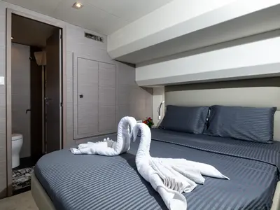 Cabin on Premium, a Fountaine Pajot MY6 catamaran at Zakynthos Municipal Unit, Greece