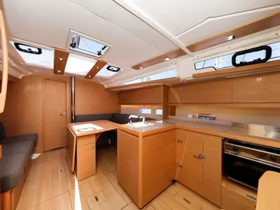 Galley of Nunet, a Dufour 390 GL sailboat at Grad Biograd na Moru, Croatia