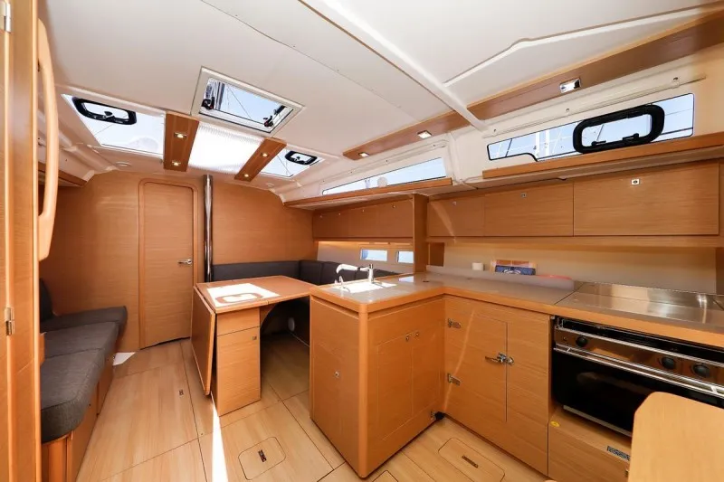 Galley of Nunet, a Dufour 390 GL sailboat at Grad Biograd na Moru, Croatia