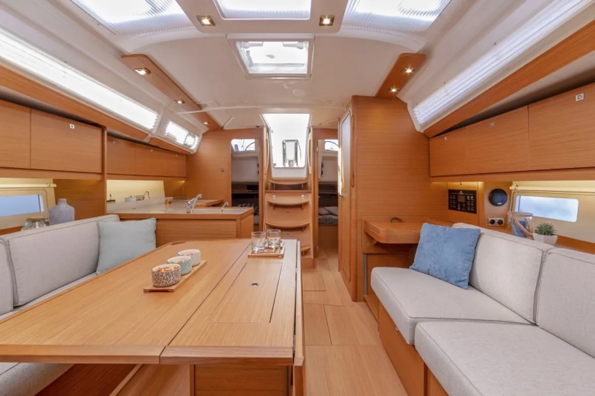 Salon of Nunet, a Dufour 390 GL sailboat at Grad Biograd na Moru, Croatia