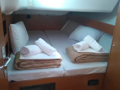 Cabin on Siora Maria, a Beneteau Cyclades 50.4 sailboat at Athens, Greece