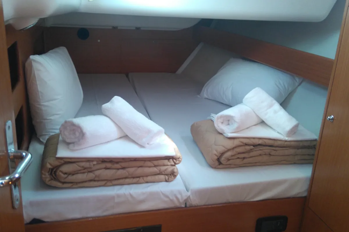 Cabin on Siora Maria, a Beneteau Cyclades 50.4 sailboat at Athens, Greece