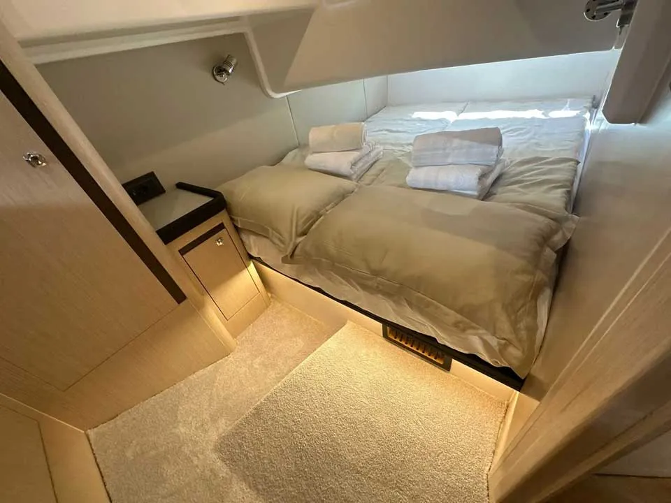 Cabin on Focus 36, a Focus Power 36 Hard Top motor yacht at Grad Trogir, Croatia
