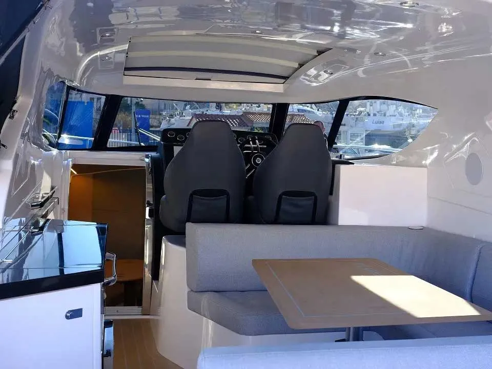 Cockpit of Focus 36, a Focus Power 36 Hard Top motor yacht at Grad Trogir, Croatia