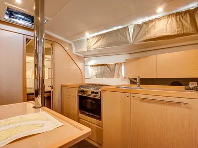 Galley of ARSEN, a Beneteau Oceanis 38 sailboat at Split, Croatia