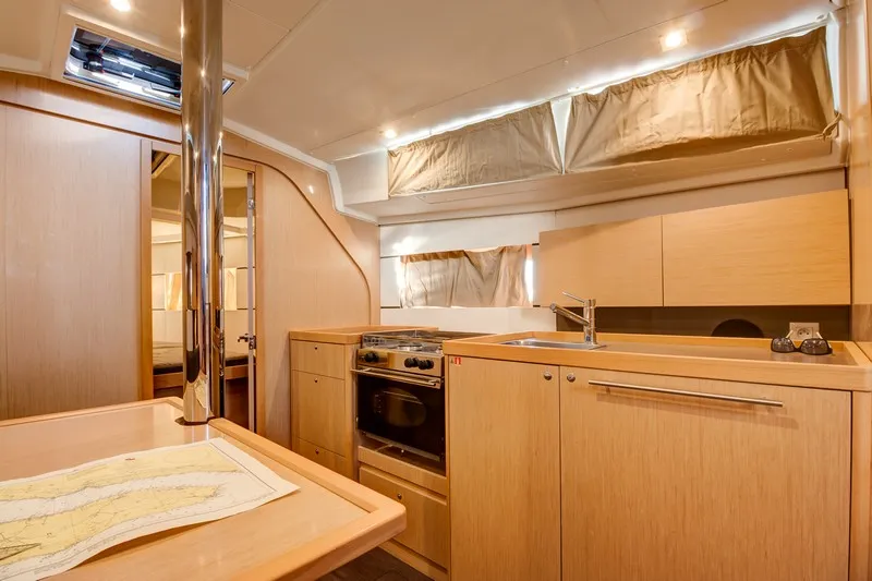 Galley of ARSEN, a Beneteau Oceanis 38 sailboat at Split, Croatia