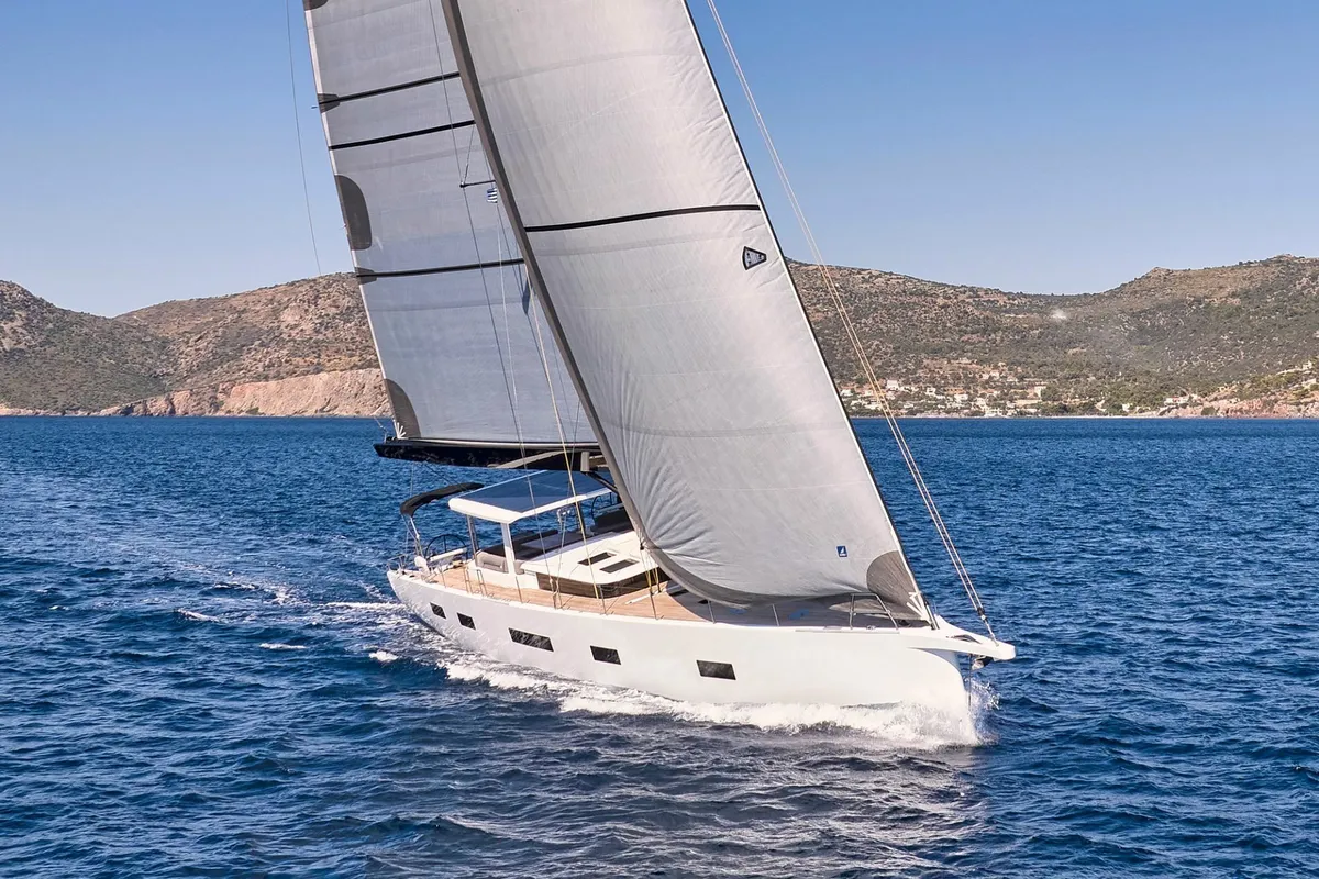 Nadamas, a Y Yachts Y8 sailboat at Athens, Greece