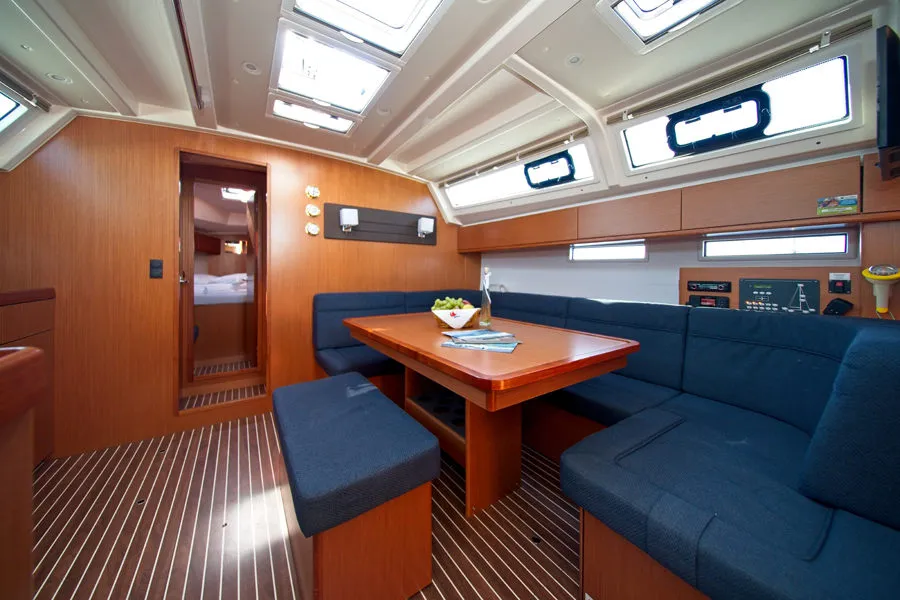Salon of MH 83, a Bavaria Cruiser 46 sailboat at Murter, Croatia