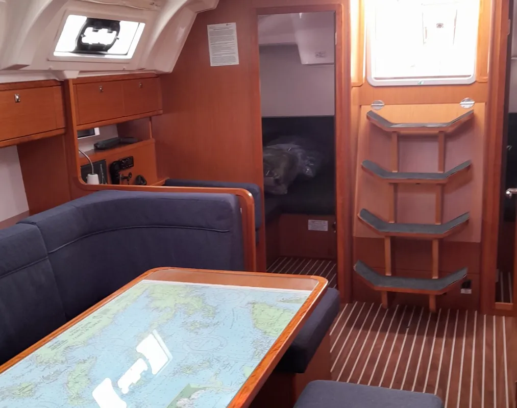 Salon of Optasia, a Bavaria Cruiser 41 sailboat at Municipal Unit of Rhodes, Greece