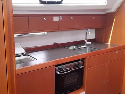 Galley of Optasia, a Bavaria Cruiser 41 sailboat at Municipal Unit of Rhodes, Greece