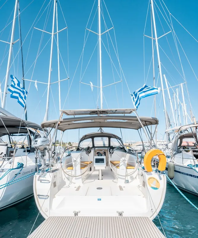 Optasia, a Bavaria Cruiser 41 sailboat at Municipal Unit of Rhodes, Greece