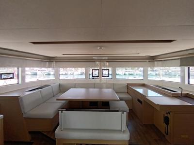 Salon of Minotavros, a Lagoon 51 catamaran at Athens, Greece