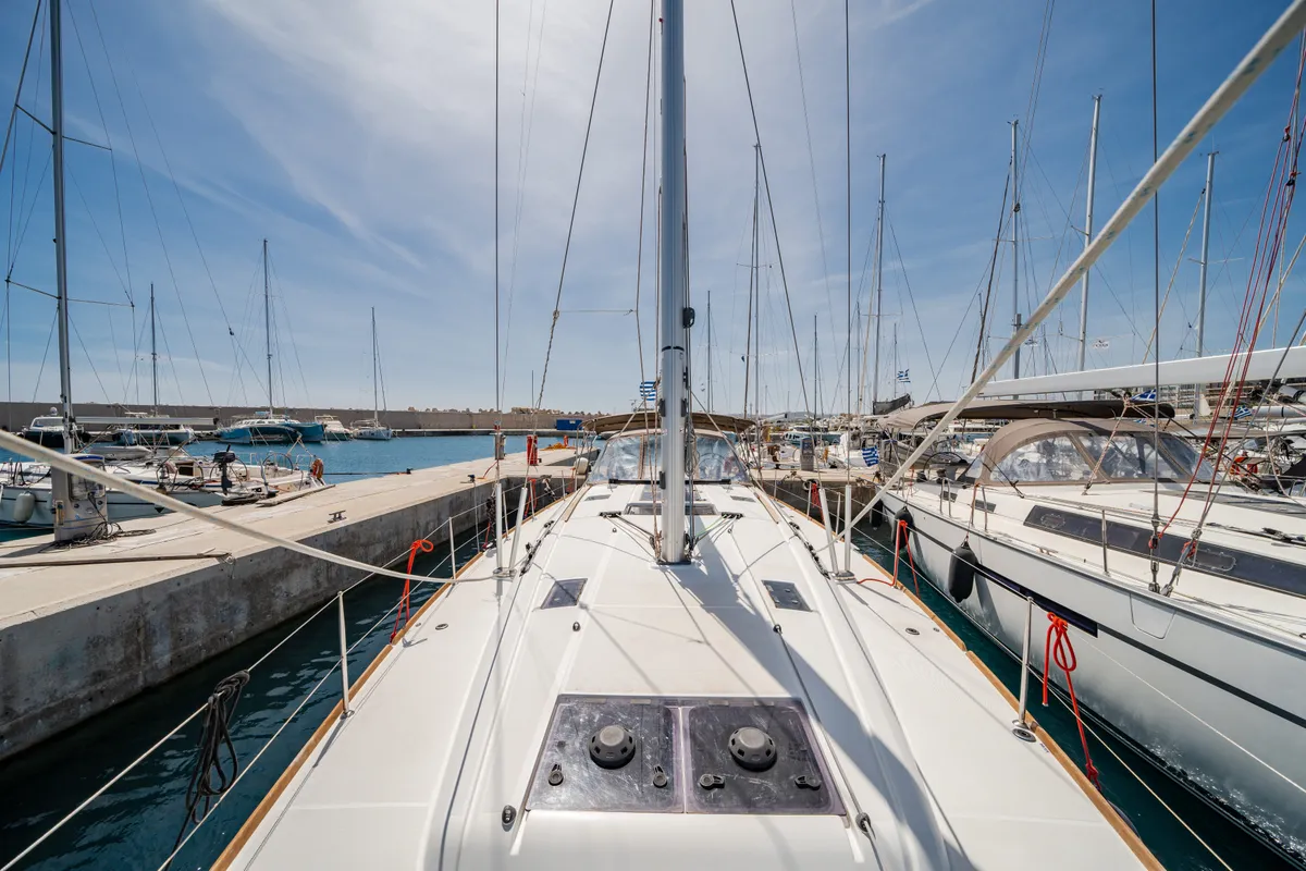 Kalliroi, a Jeanneau Sun Odyssey 519 sailboat at Municipal Unit of Rhodes, Greece