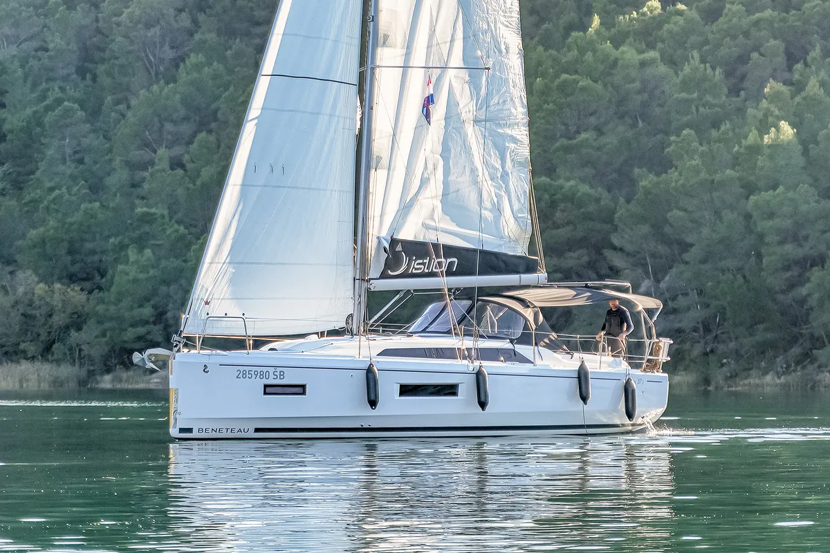 Exterior view of First Dream, a Beneteau Oceanis 37.1 sailboat at Skradin, Croatia