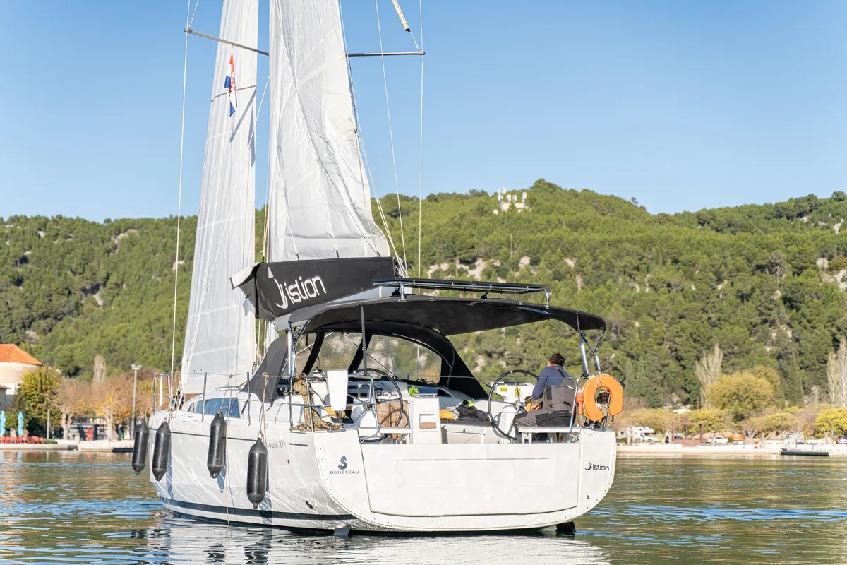 Exterior view of First Dream, a Beneteau Oceanis 37.1 sailboat at Skradin, Croatia