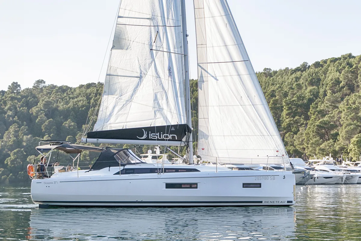 Exterior view of First Dream, a Beneteau Oceanis 37.1 sailboat at Skradin, Croatia