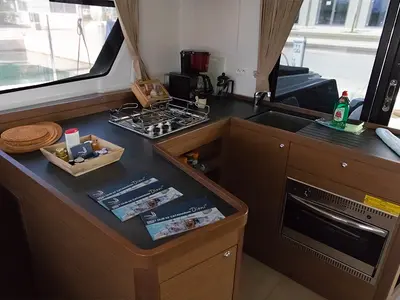 Galley of Dioni, a Lagoon 42 catamaran at Preveza, Greece