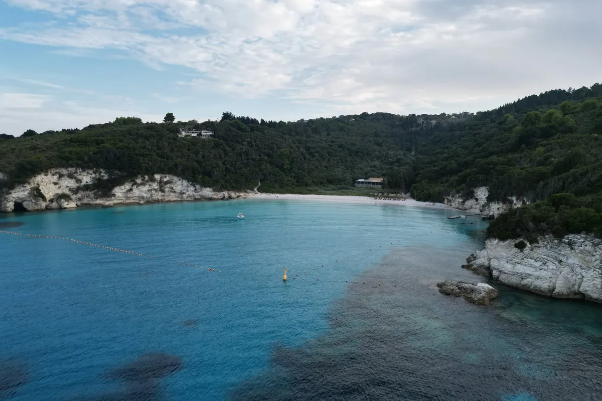 Exterior view of Dioni, a Lagoon 42 catamaran at Preveza, Greece