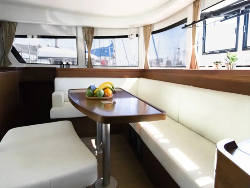 Salon of Dioni, a Lagoon 42 catamaran at Preveza, Greece