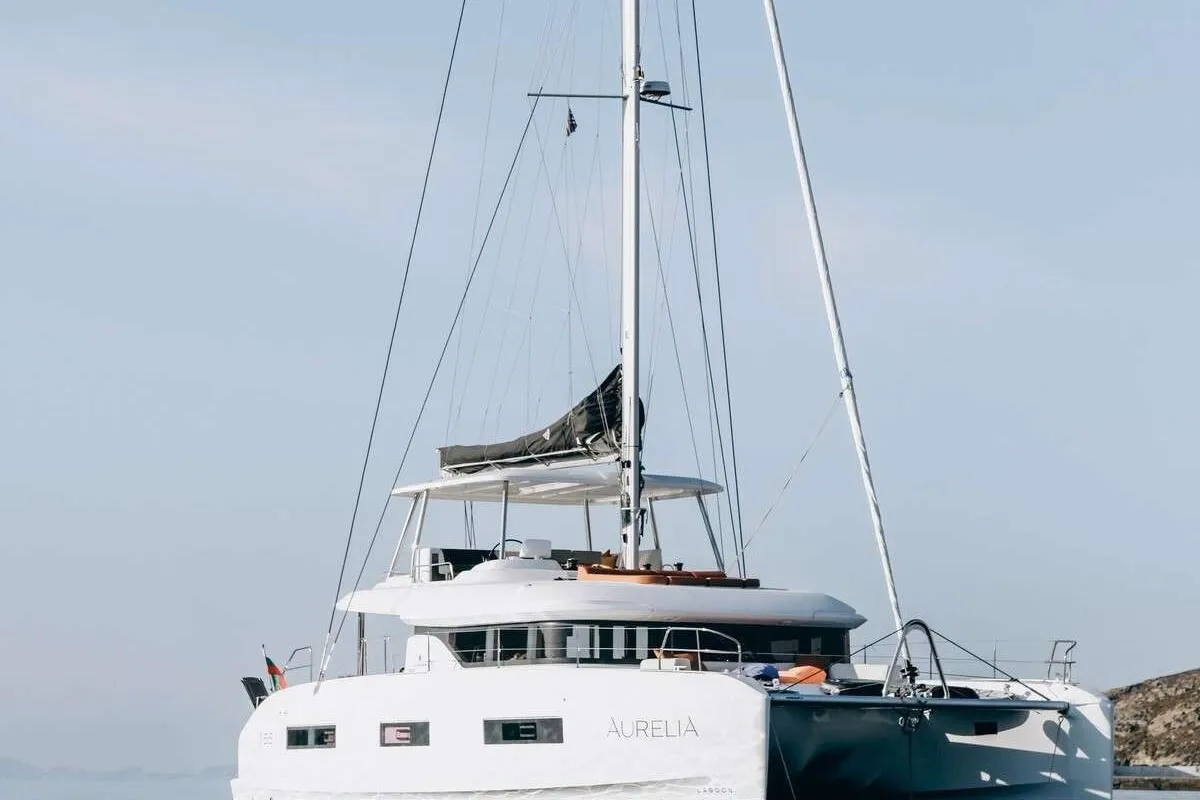 Aurelia, a Lagoon 55 catamaran at Athens, Greece