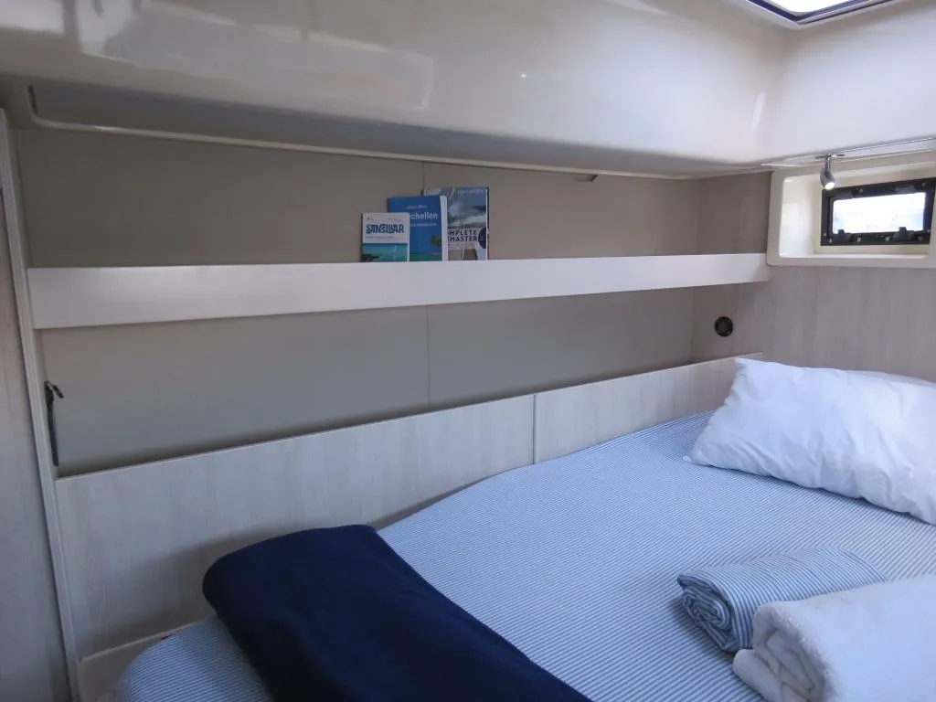 Cabin on Premium, a Leopard 48 catamaran at Azam Marina, Tanzania