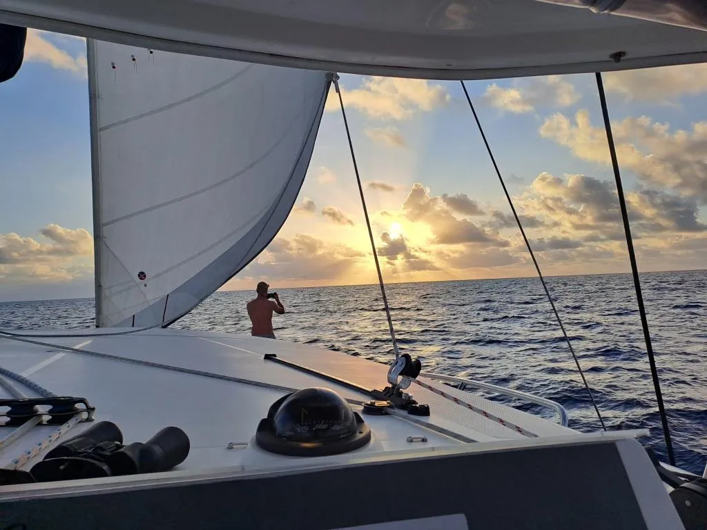 Deck of Premium, a Leopard 48 catamaran at Azam Marina, Tanzania