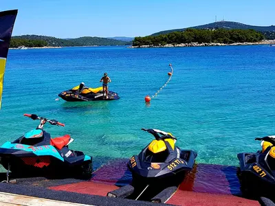 Exterior view of Lucky, a SEA DOO SPARK 90HP motorboat at Jezera, Croatia